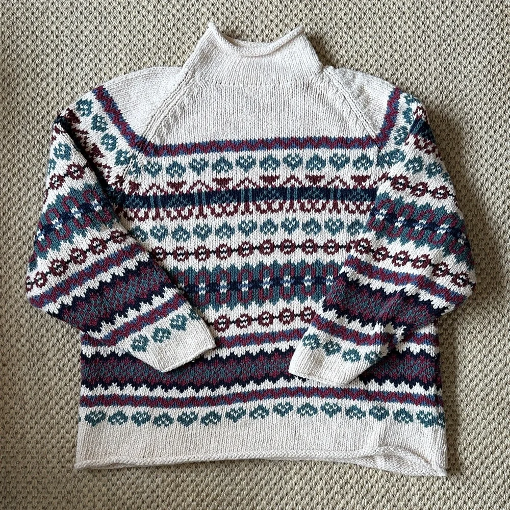 Vintage Eddie Bauer roll neck ski sweater - Picture 1 of 10